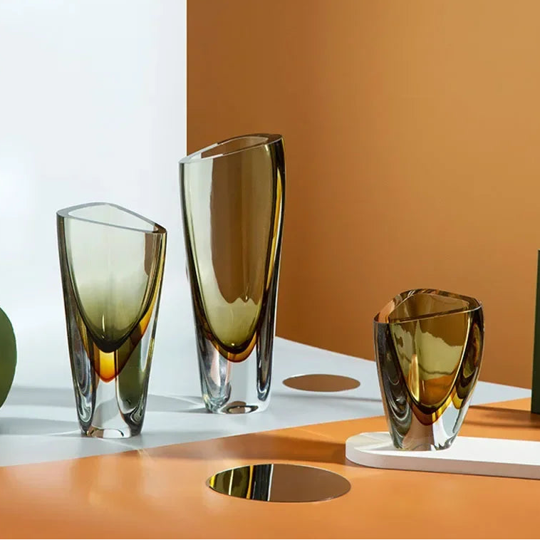 Glasvase Dekorativ Amber Linea