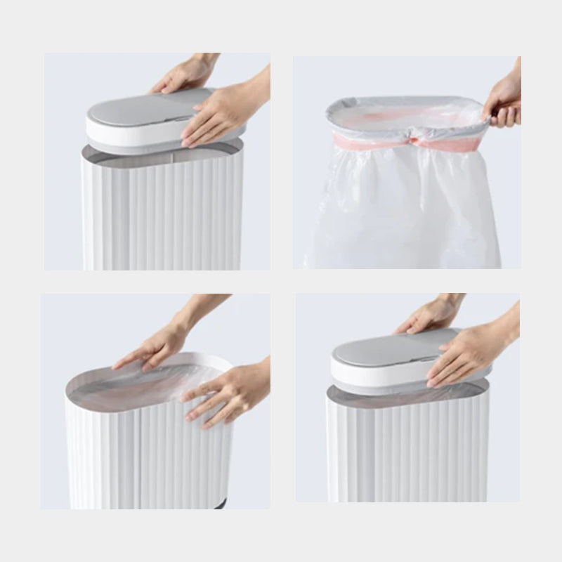 Elegante pattumiera con sensore