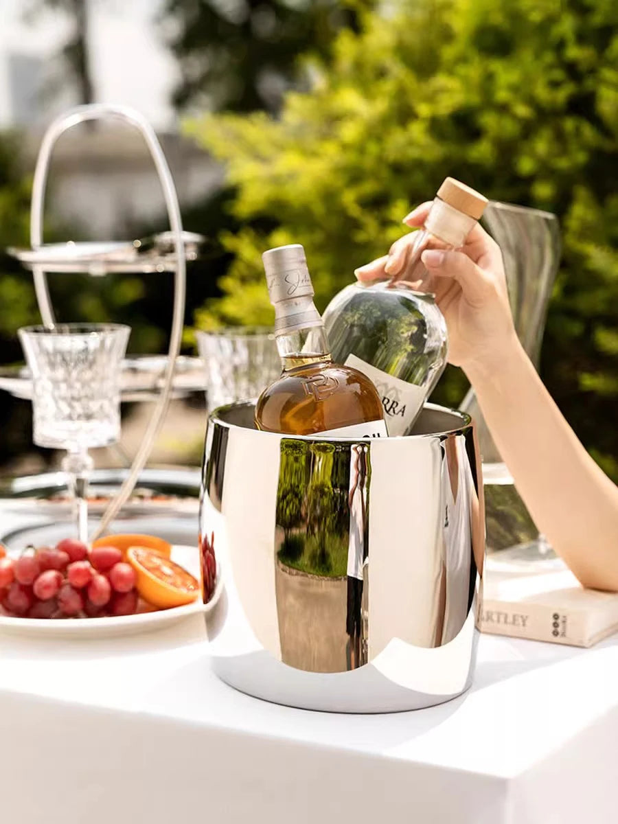 Edelstahl Eiskübel Riven