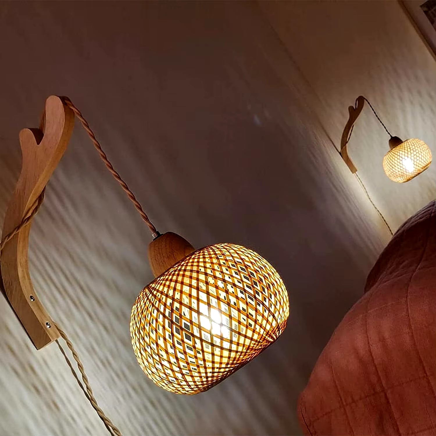 Bamboo Rattan Wall Lamp EcoAura