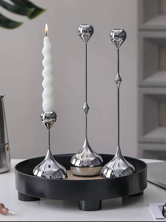 Candle holder made of stainless steel Noor