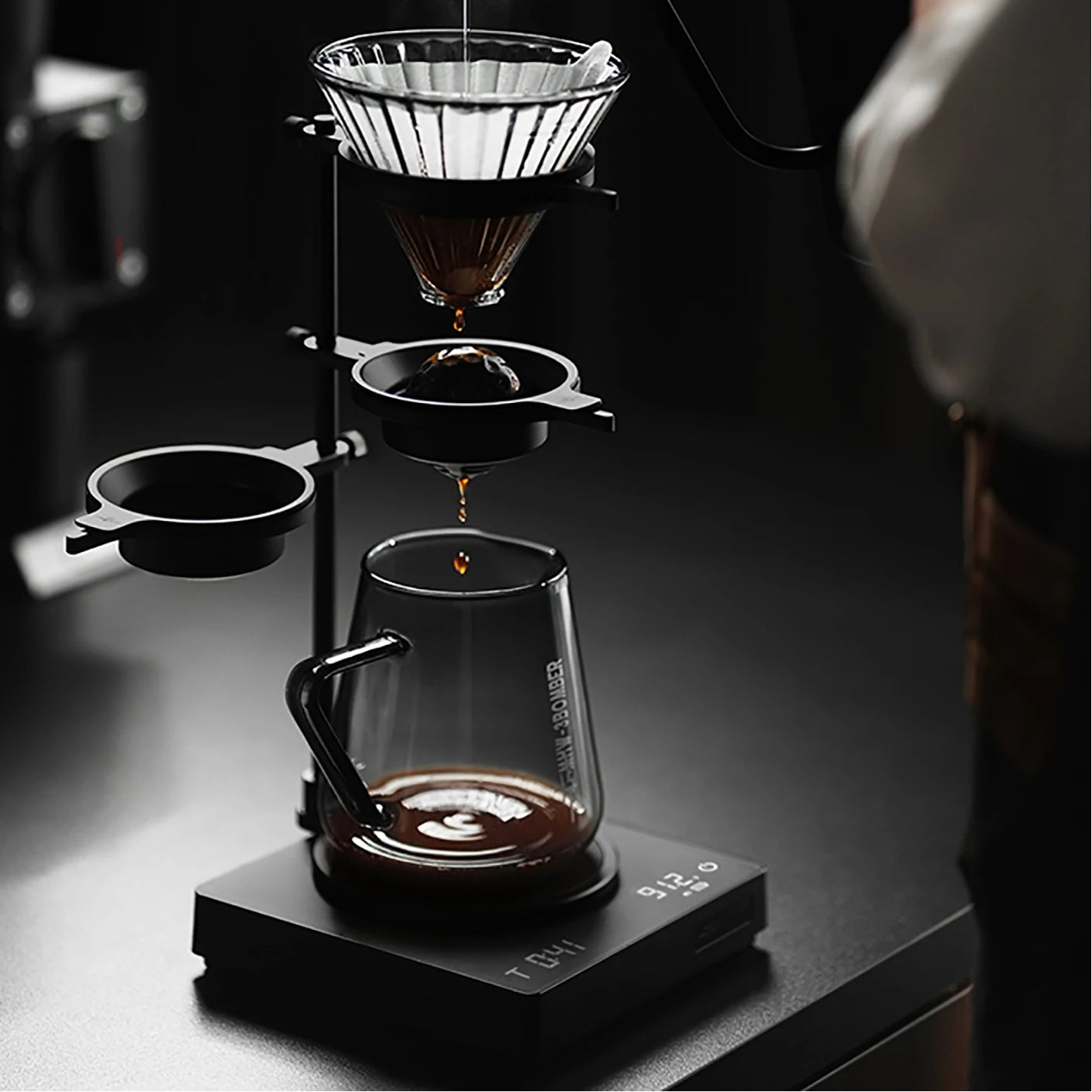Kühlkugel aus Edelstahl für Espresso – Set mit Ständer