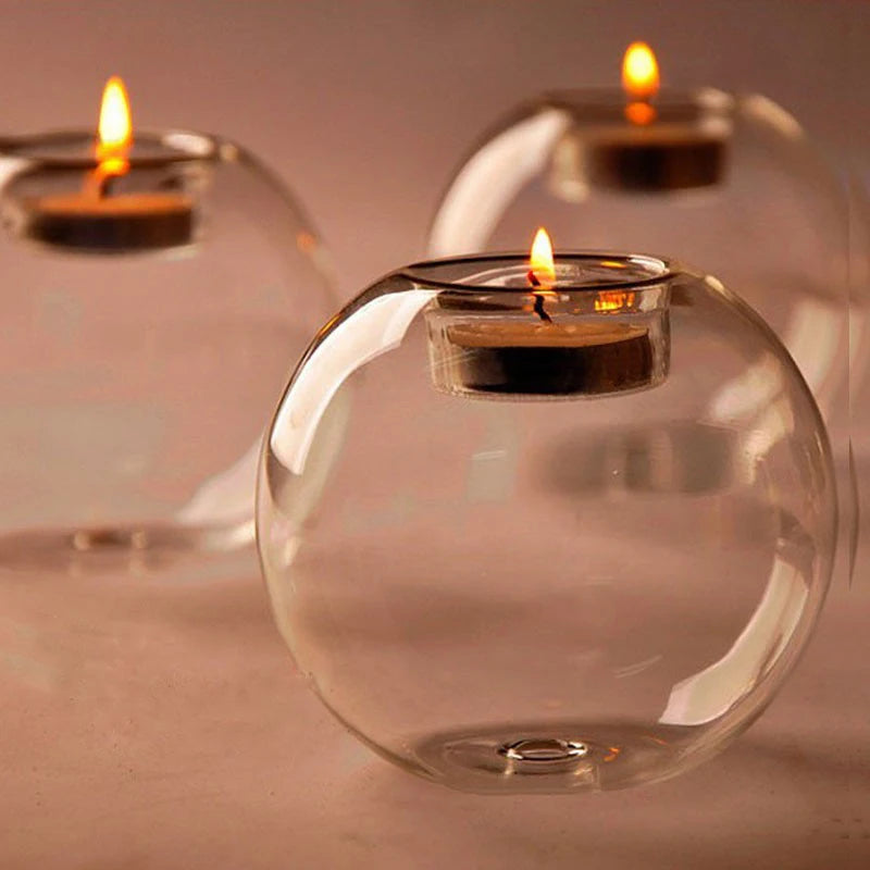 Teelichthalter rund Hollow Glow