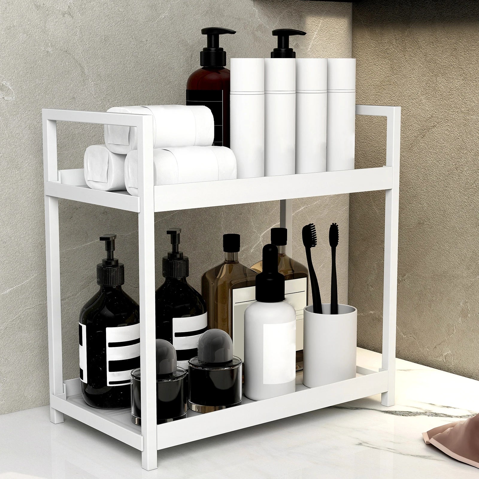 Multifunctional organizer with 2 tiers