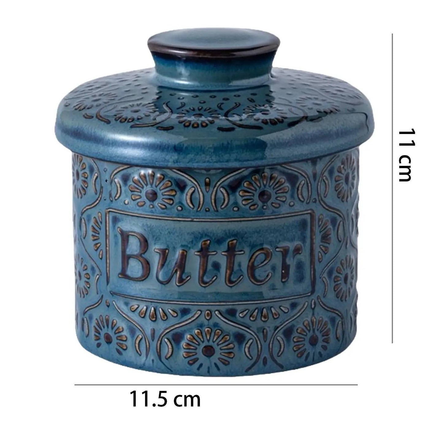 French Butter Dish Ceramic Vintage