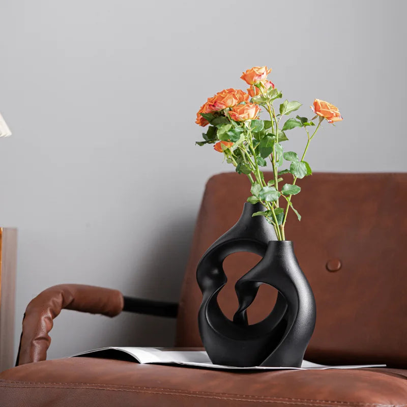Double Nordic Ceramic Vase