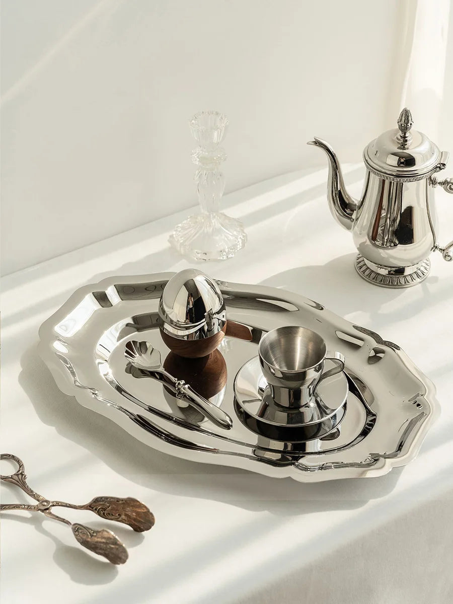 Vassoio da portata in acciaio inox Vintae