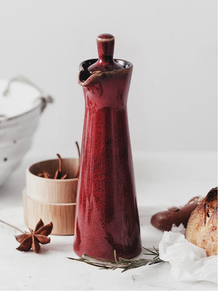 Ceramic spice jars for oil & sauces – 2-piece