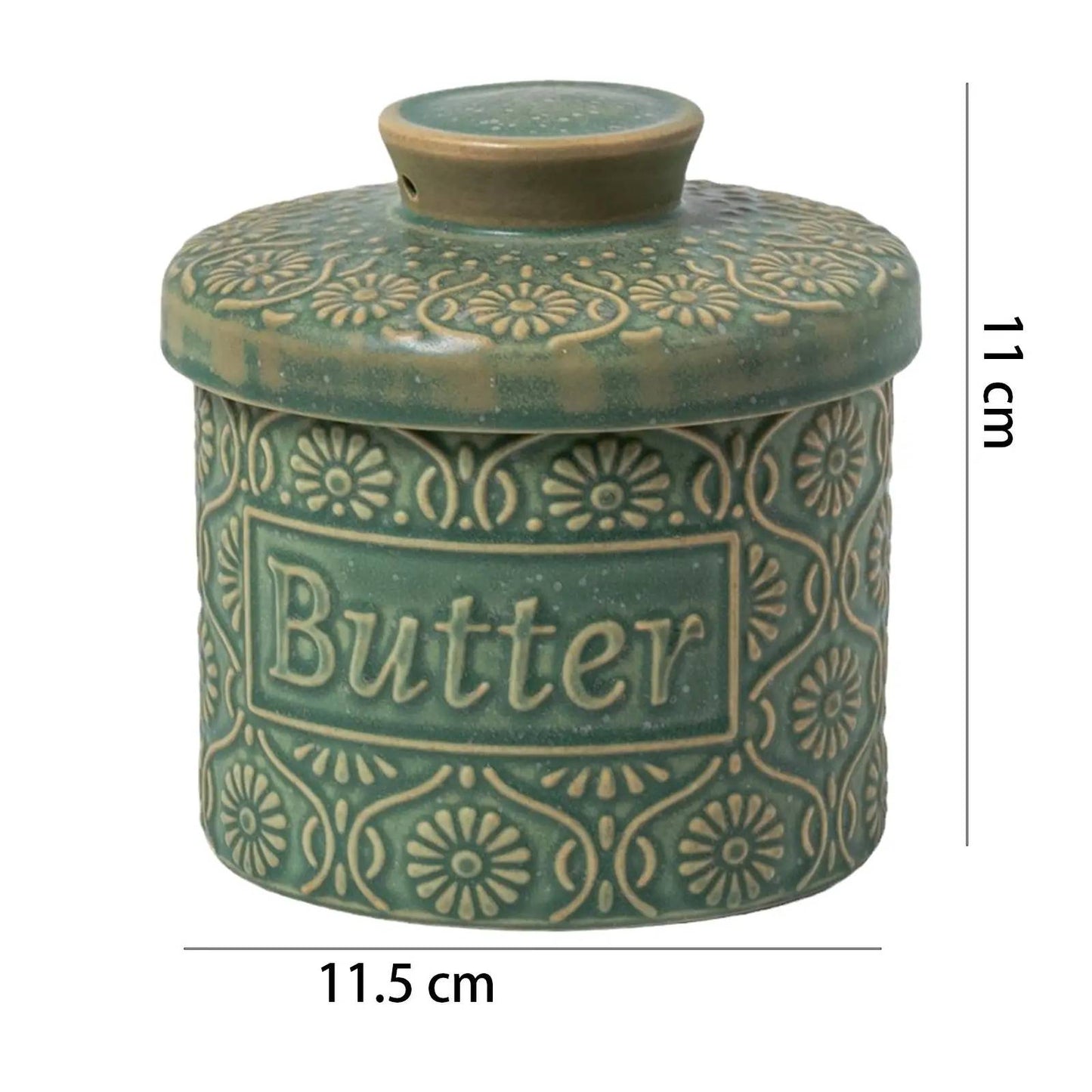 French Butter Dish Ceramic Vintage