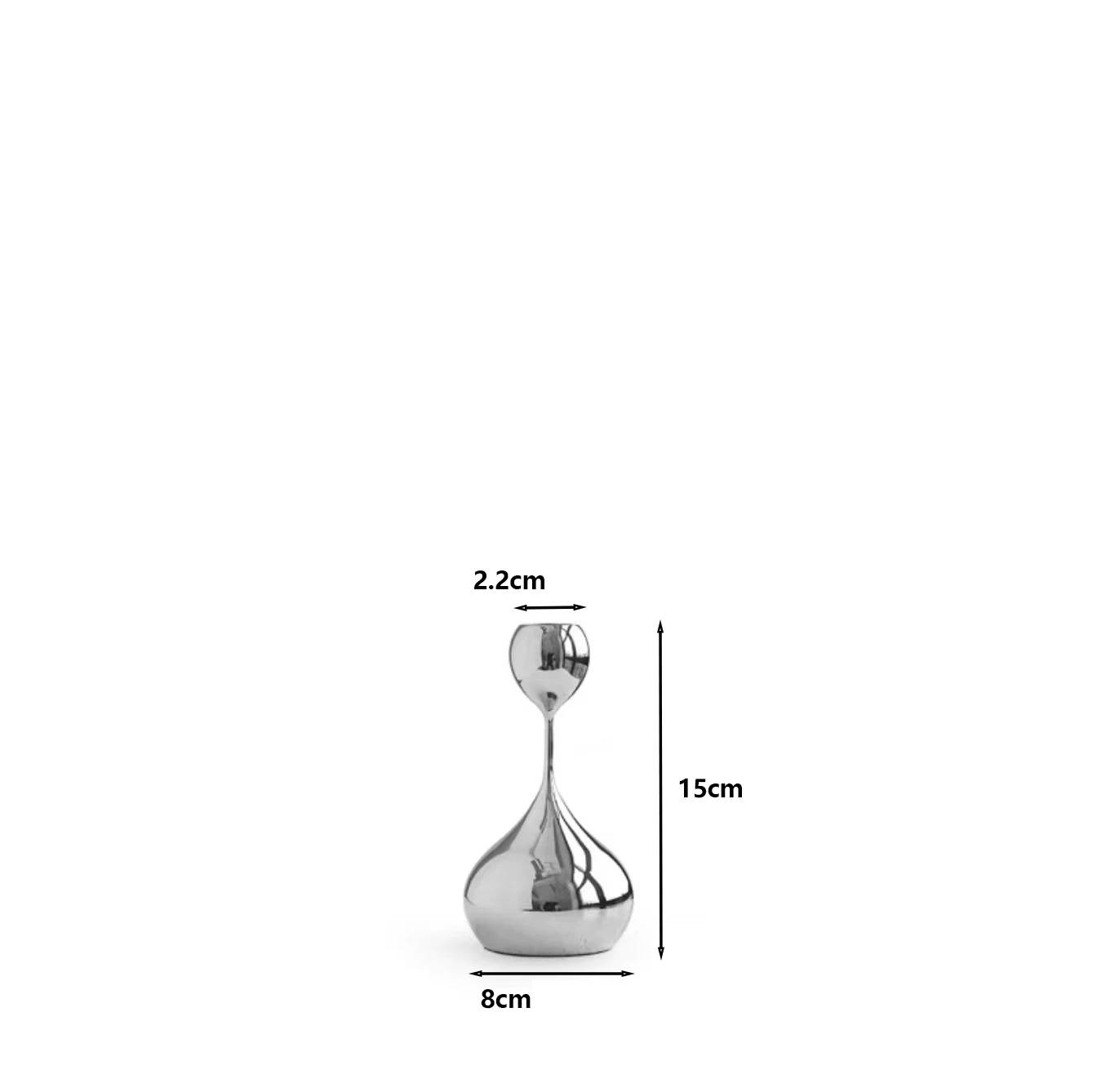 Candle holder made of stainless steel Noor