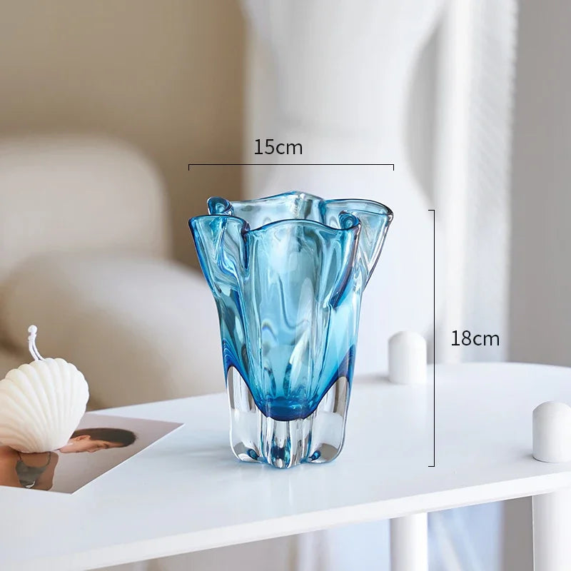 Glasvase Elegant Welle