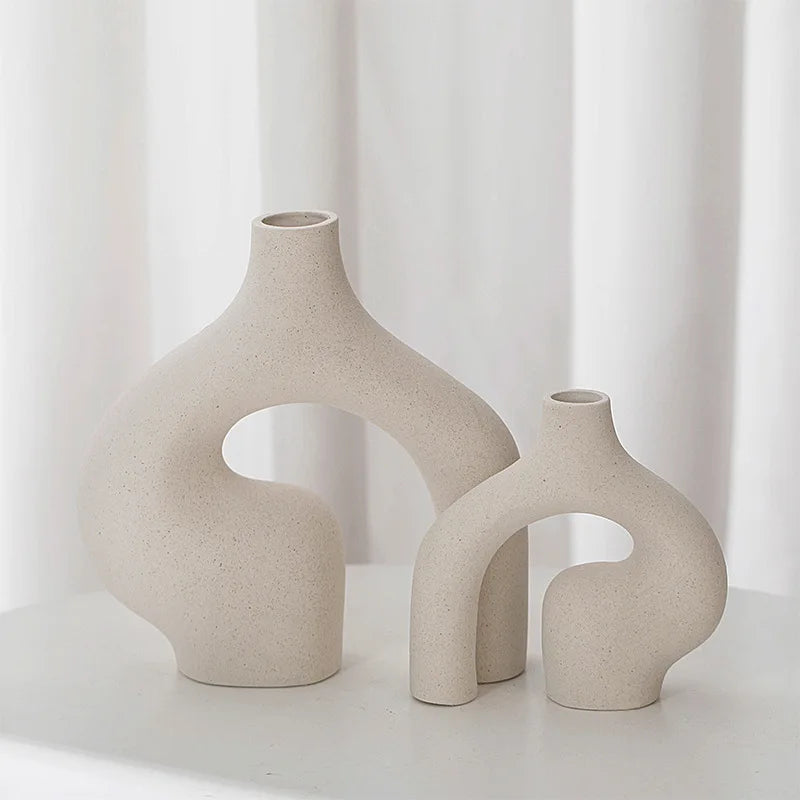 Vase en céramique double Asymmetra