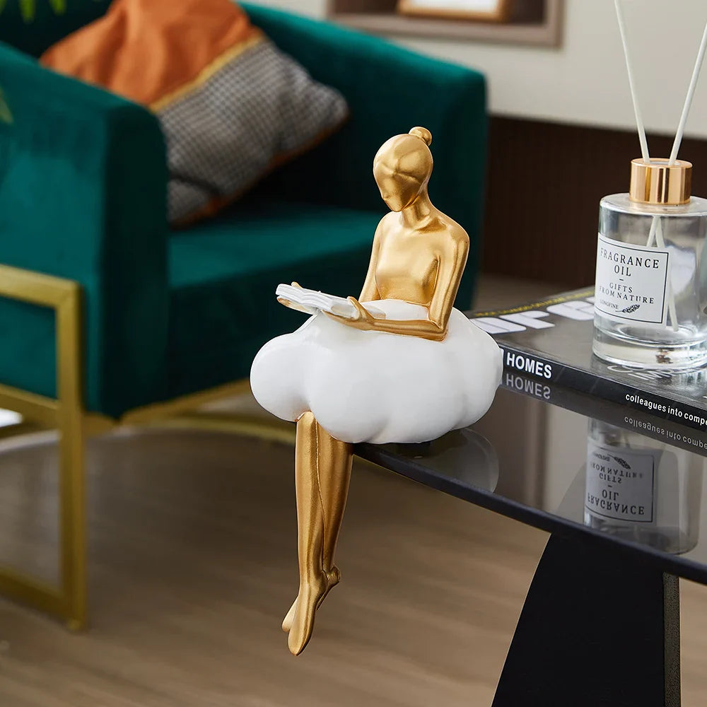 Sculpture Fille dans les Nuages
