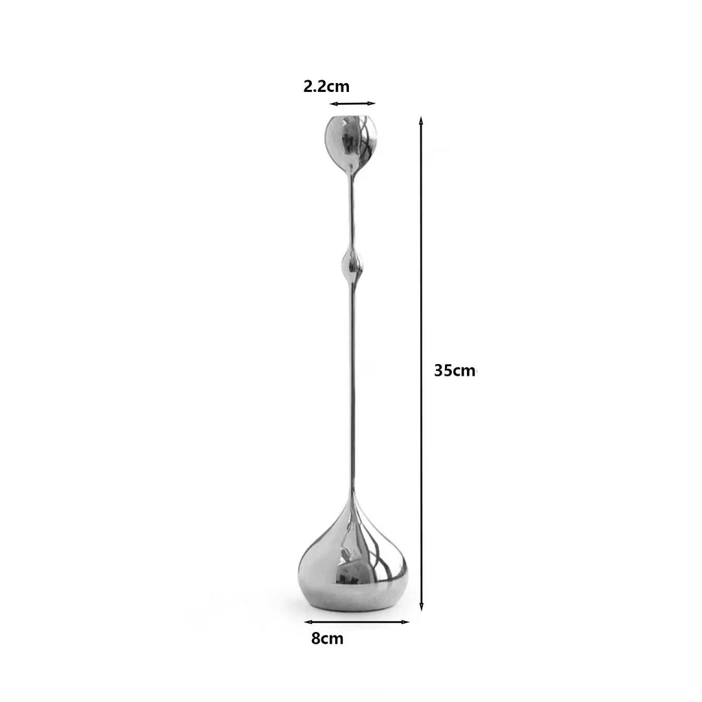 Candle holder made of stainless steel Noor