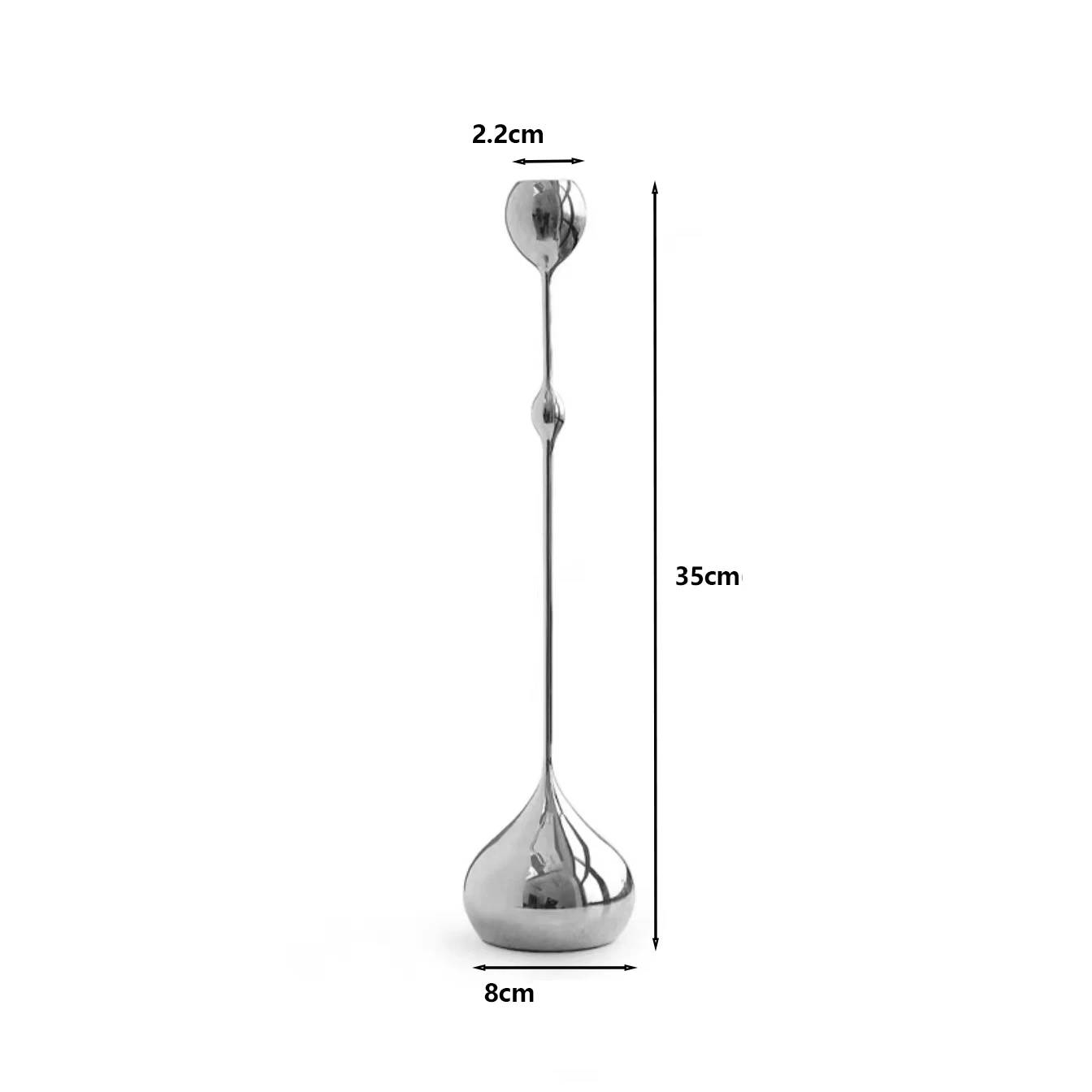 Candle holder made of stainless steel Noor