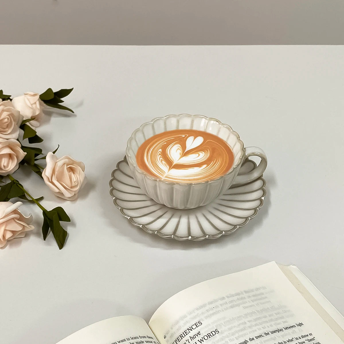 Porcelain cup and saucer set shell – 2-piece