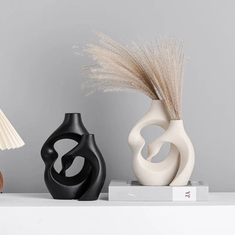 Double Nordic Ceramic Vase