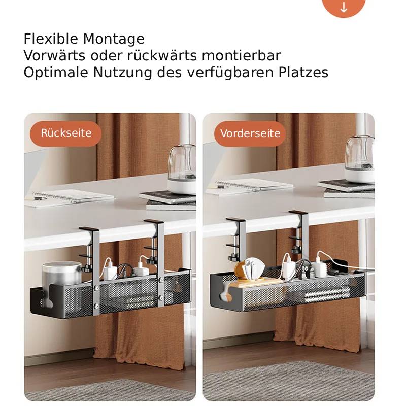 Untertisch Kabelmanagement ohne Bohren Linea
