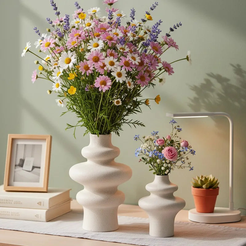 Sculptural Ceramic Vases Harmony Set of 2