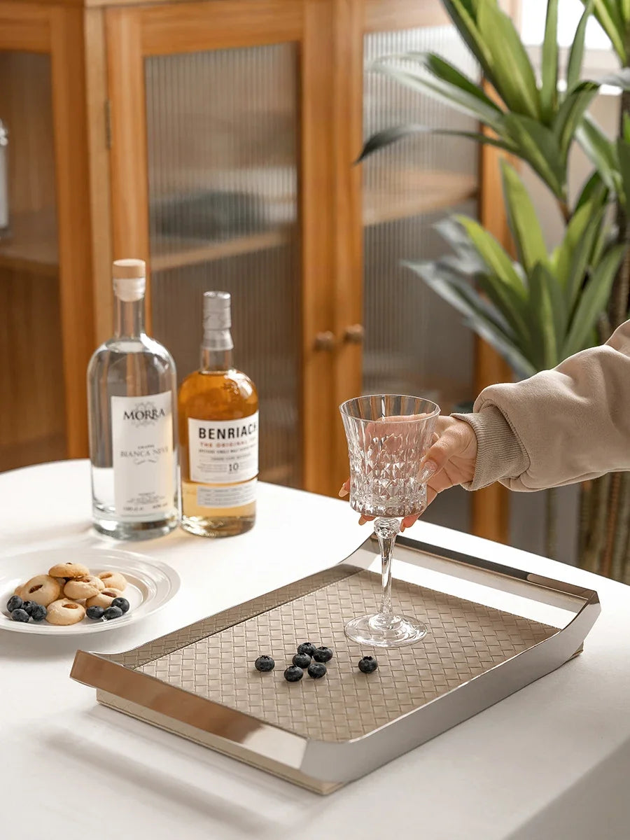 Serviertablett aus Edelstahl Noren