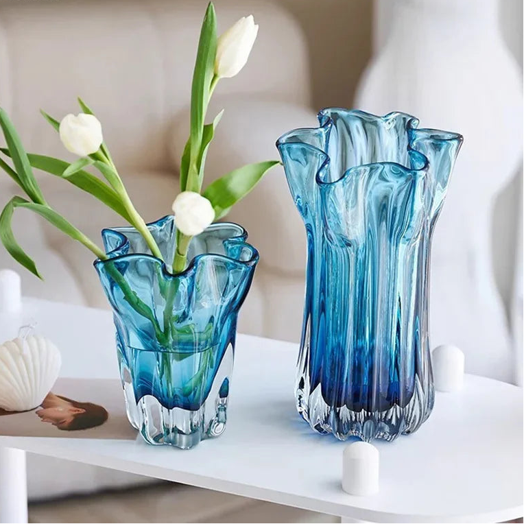 Glasvase Elegant Welle