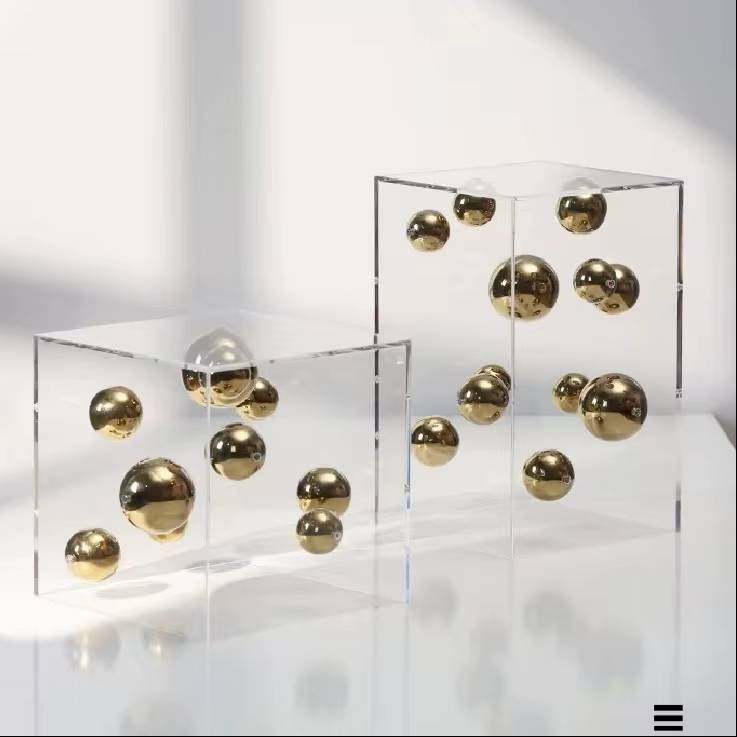 Acrylic decorative cube Orbis