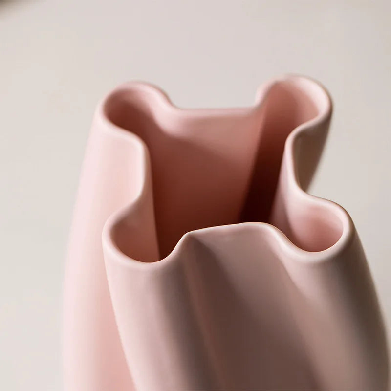 Minimalistische Deko-Keramikvase Spirallis