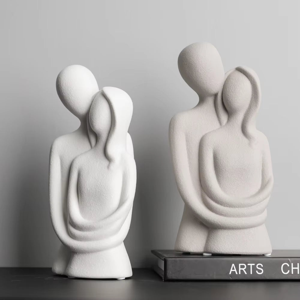 Sculpture of a Loving Couple made of Ceramic