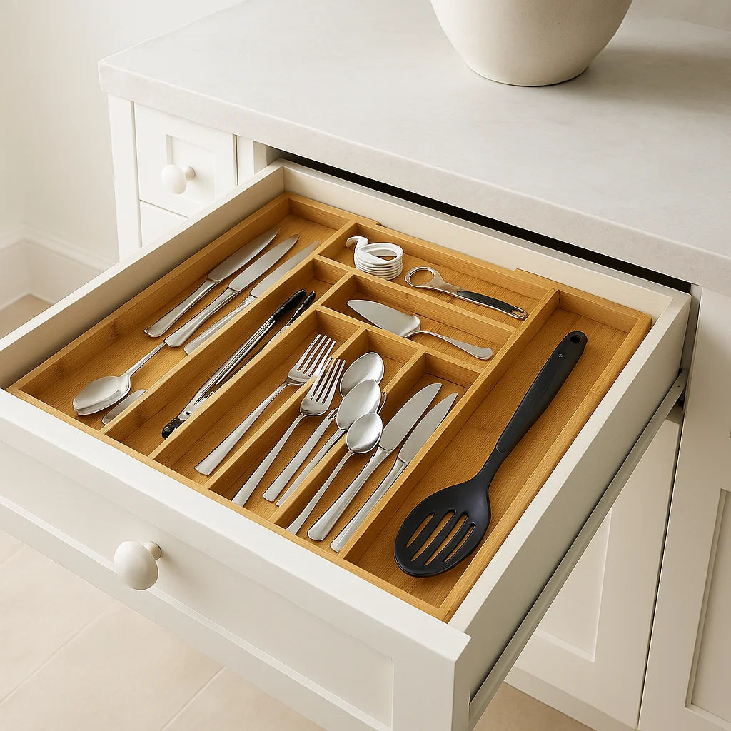 Cutlery Organizer extendable – Bamboo Collection