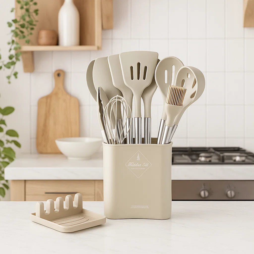 Set di utensili da cucina in silicone – 13 pezzi