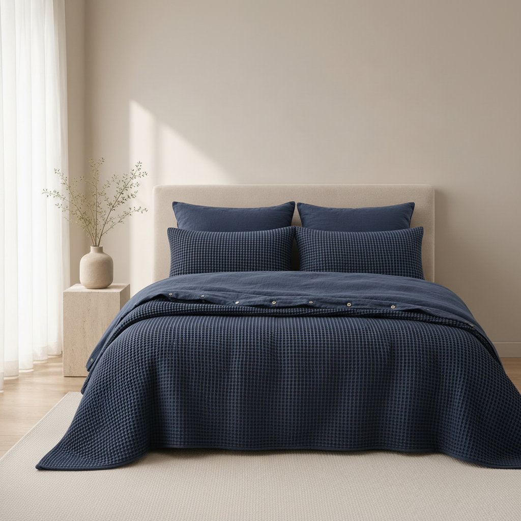 bettwaesche-aus-tuerkischer-bio-baumwolle-im-waffeldesign-blau