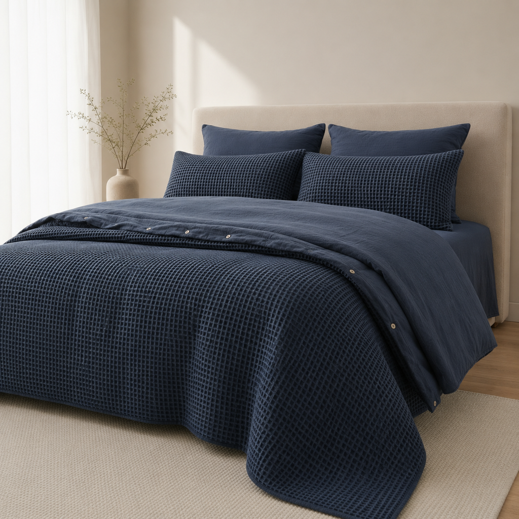 bettwaesche-aus-tuerkischer-bio-baumwolle-im-waffeldesign-blau