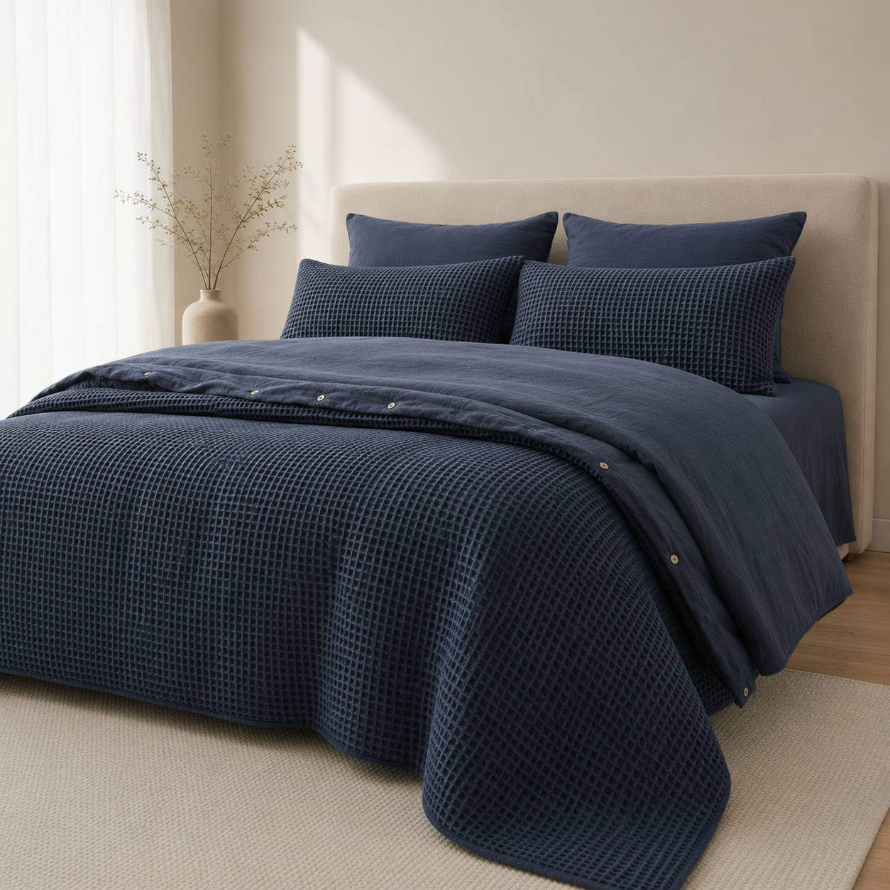 bettwaesche-aus-tuerkischer-bio-baumwolle-im-waffeldesign-blau