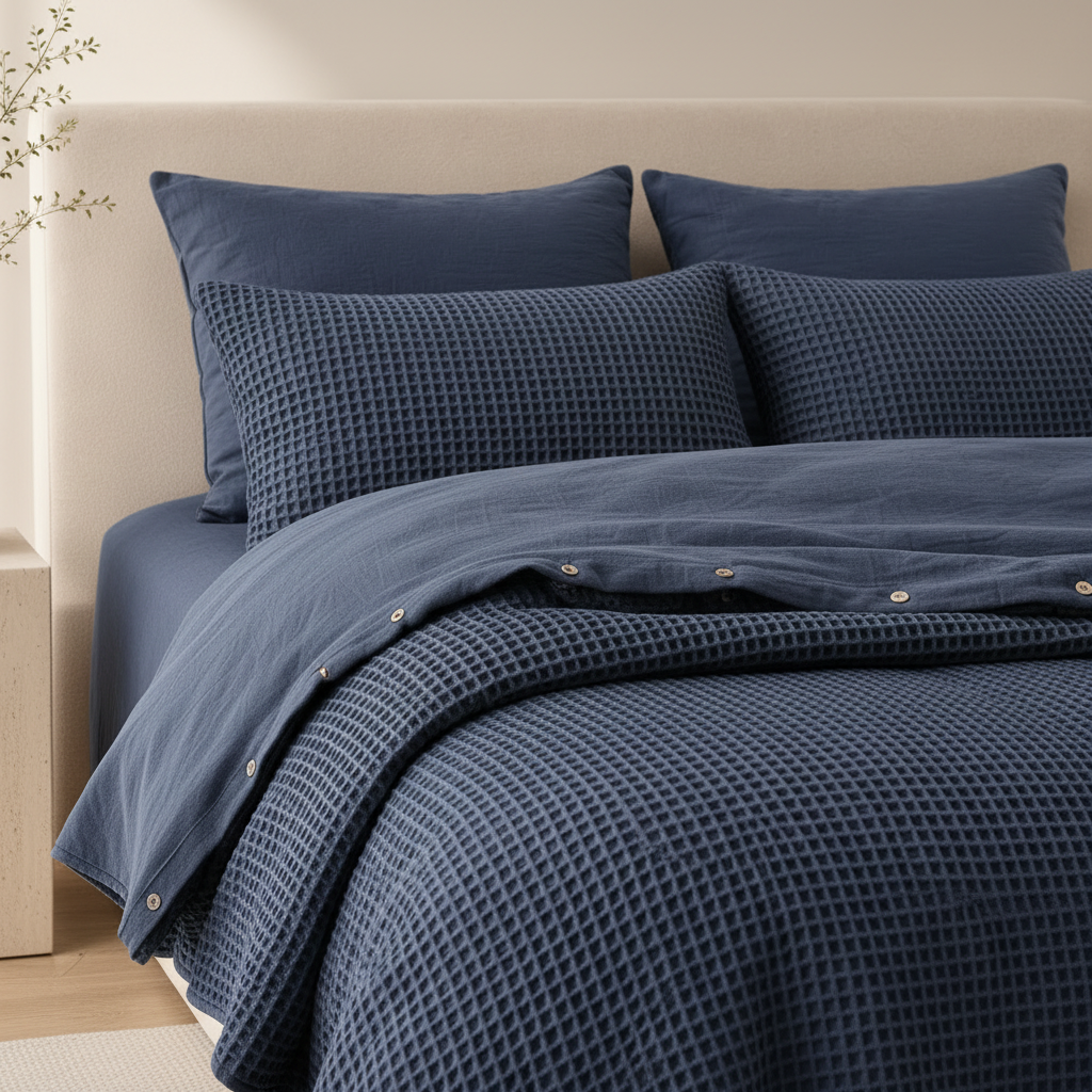 bettwaesche-aus-tuerkischer-bio-baumwolle-im-waffeldesign-blau-4