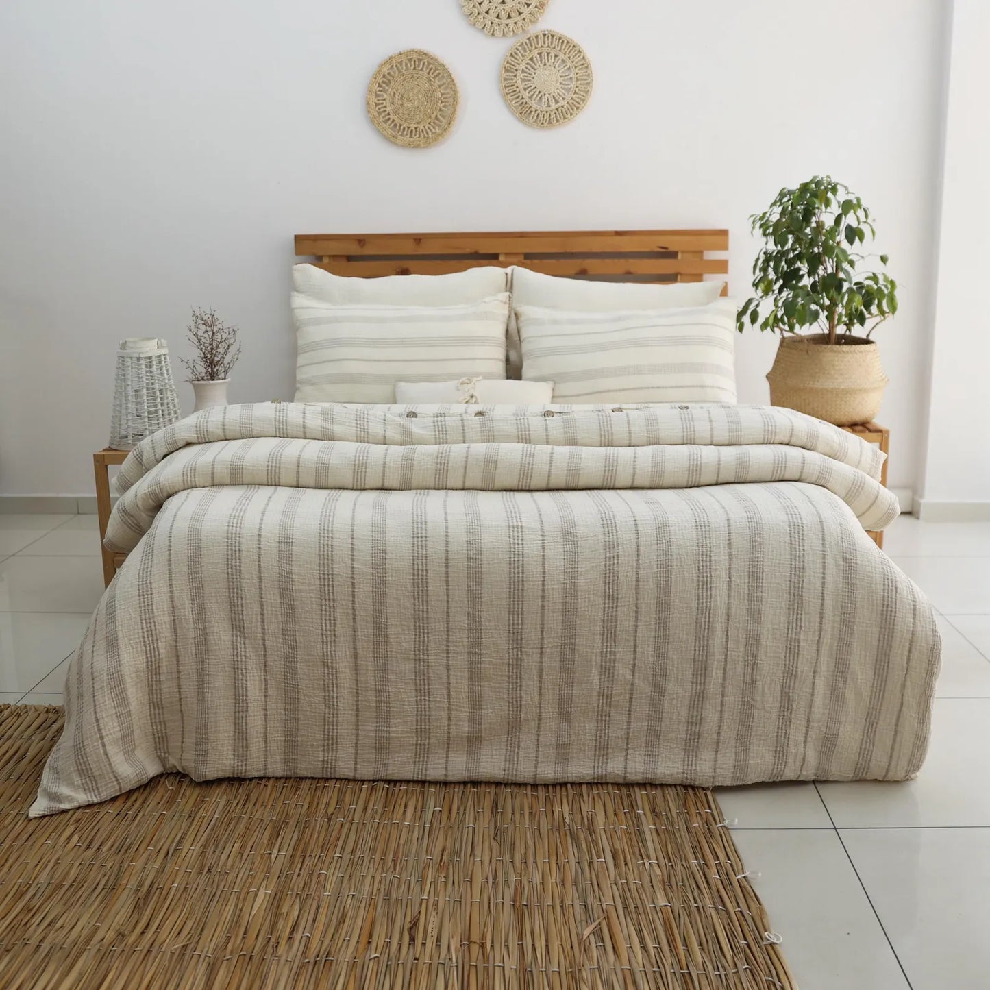 Duvetbezug Set aus 100% türkischer Bio-Baumwolle – Musselin, inkl. 2 Kissenbezüge