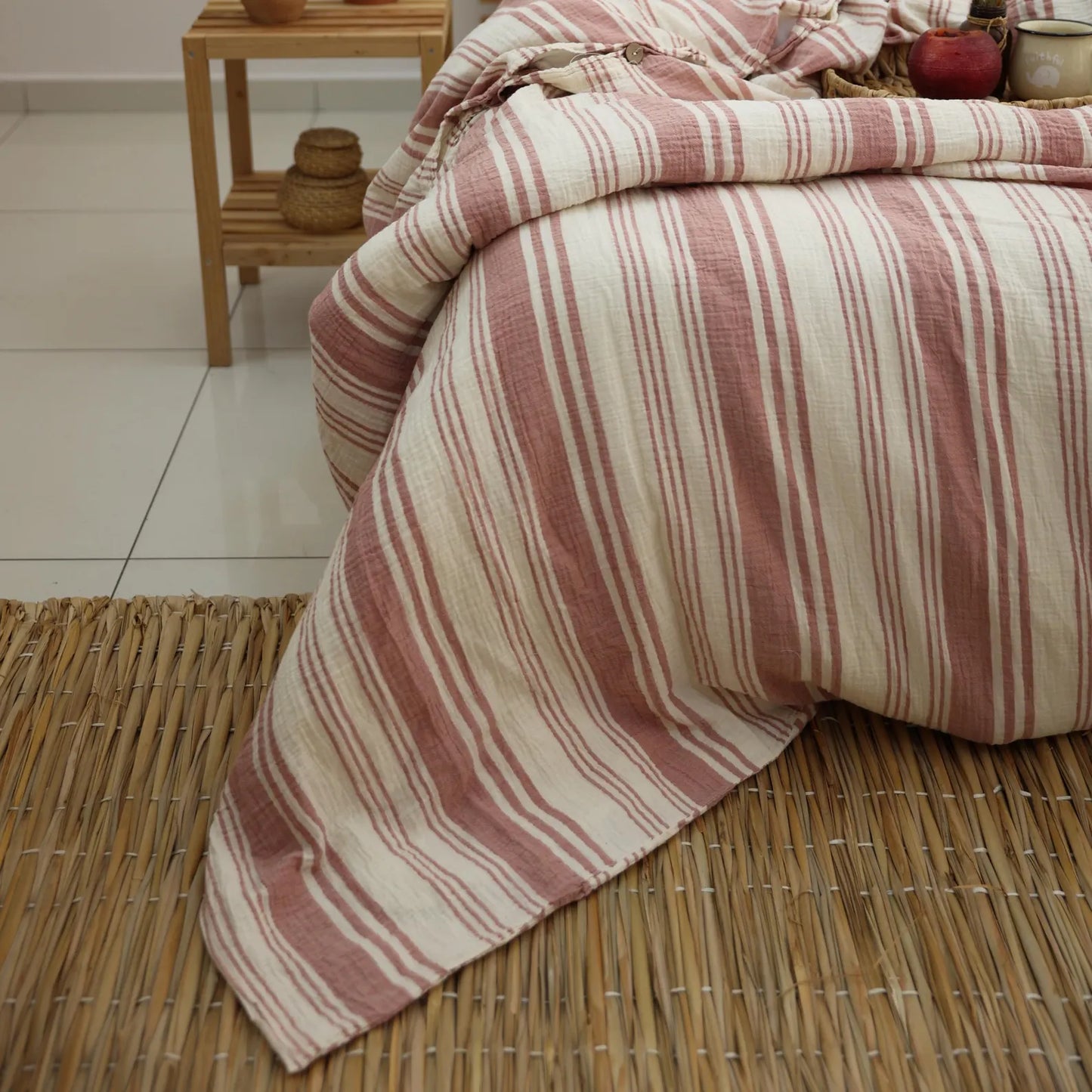 Duvetbezug Set aus 100% türkischer Bio-Baumwolle – Musselin, inkl. 2 Kissenbezüge