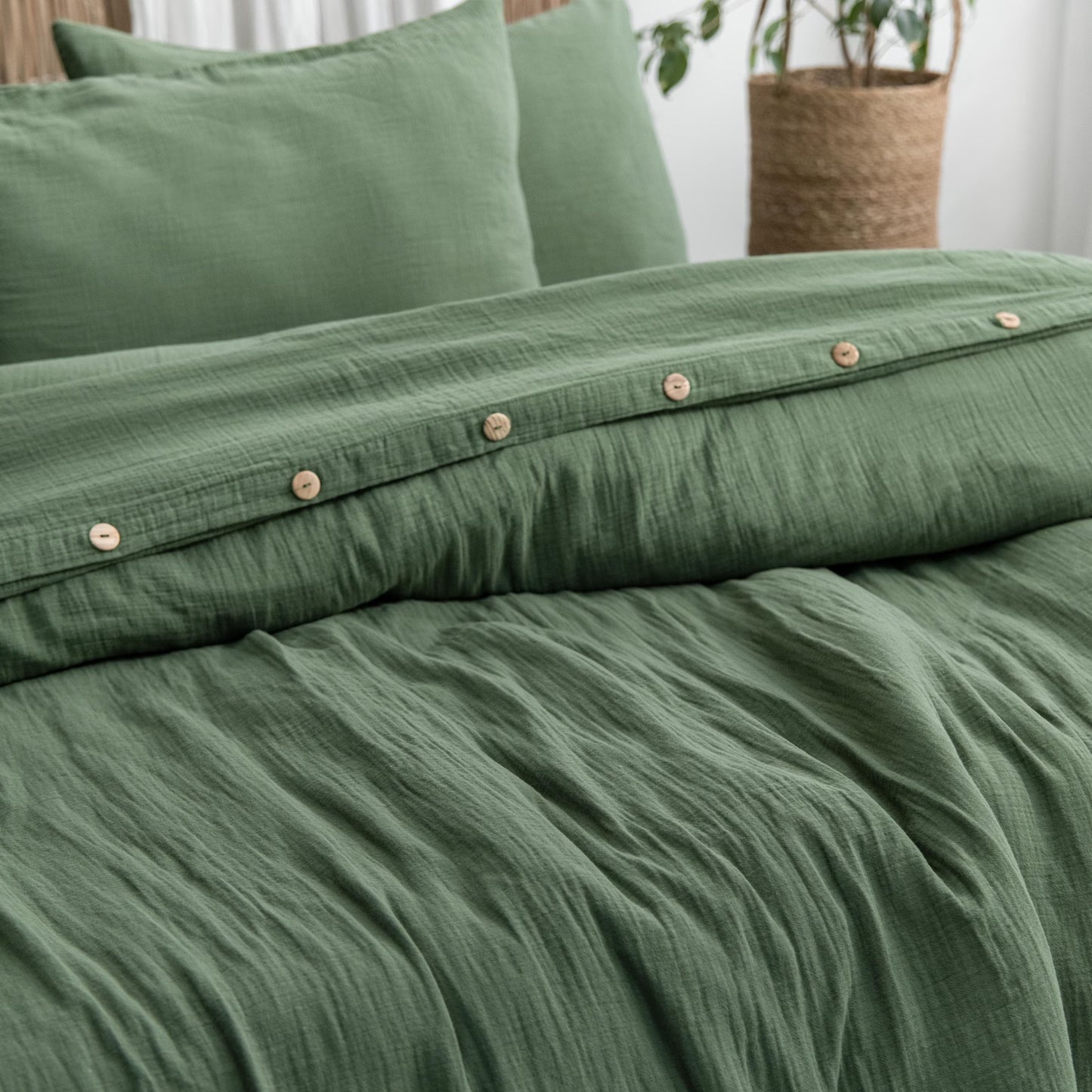 Duvetbezug Set aus 100% türkischer Bio-Baumwolle – Musselin, inkl. 2 Kissenbezüge