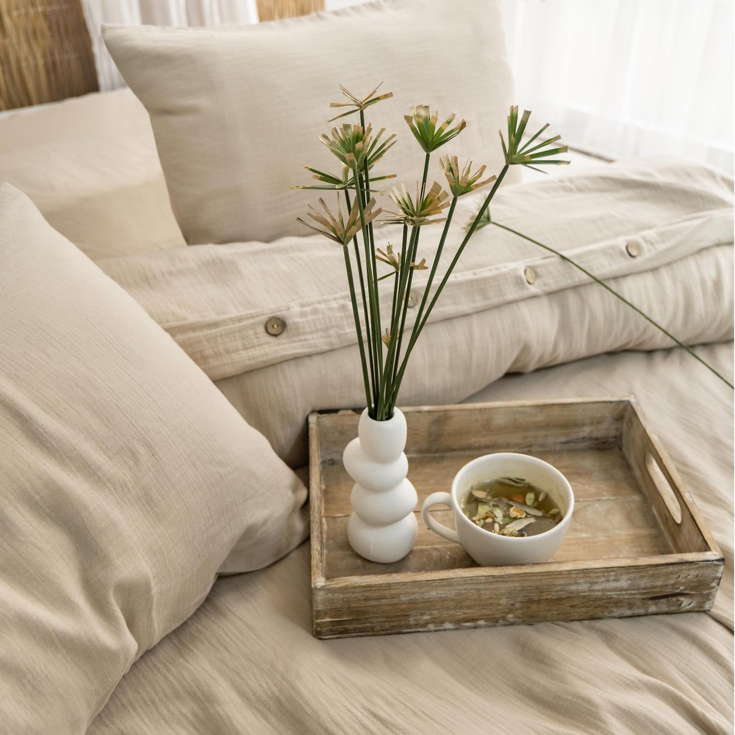 Duvetbezug Set aus 100% türkischer Bio-Baumwolle – Musselin, inkl. 2 Kissenbezüge