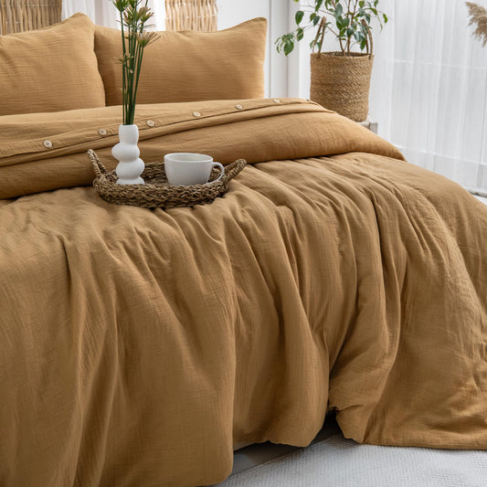 Duvetbezug Set aus 100% türkischer Bio-Baumwolle – Musselin, inkl. 2 Kissenbezüge