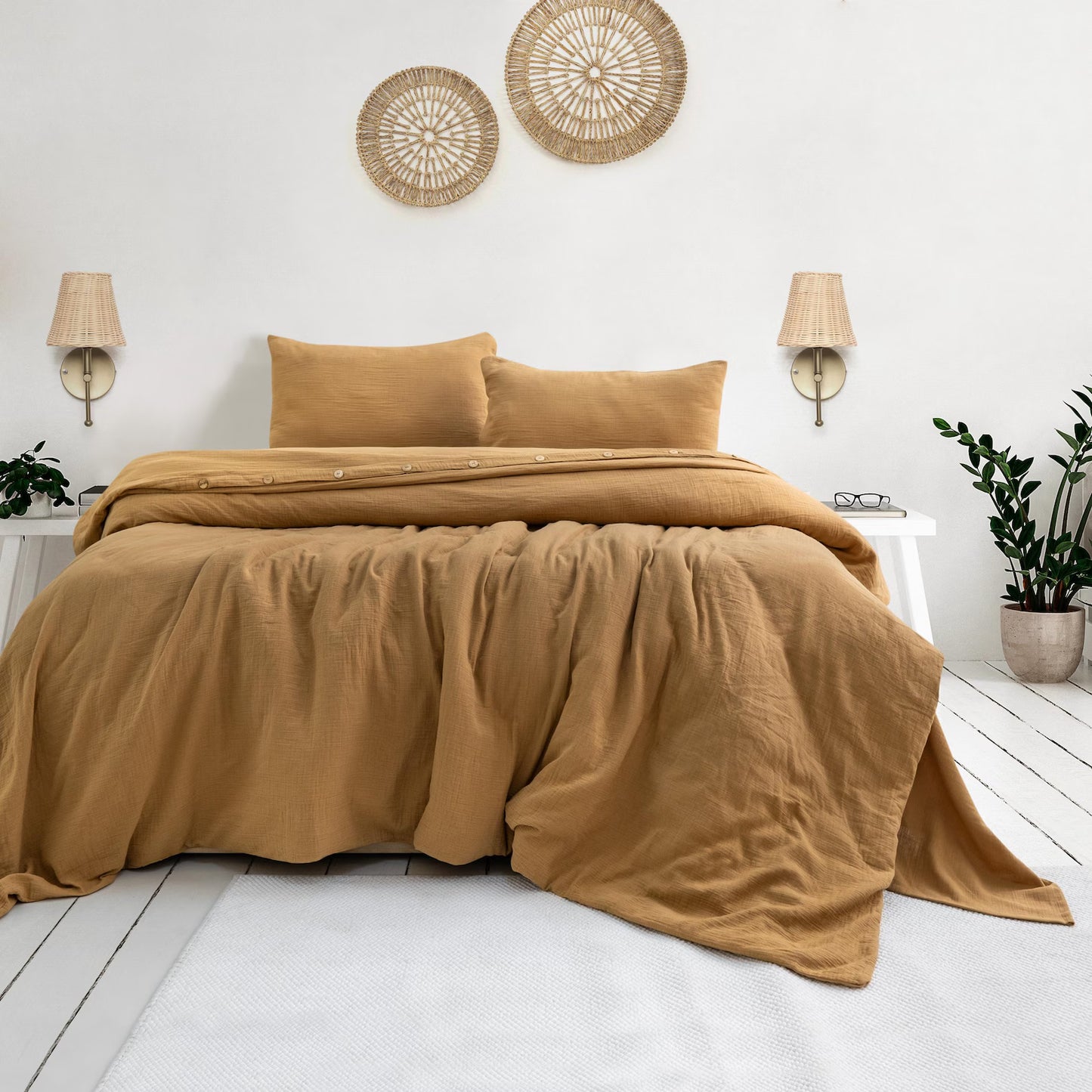 Duvetbezug Set aus 100% türkischer Bio-Baumwolle – Musselin, inkl. 2 Kissenbezüge