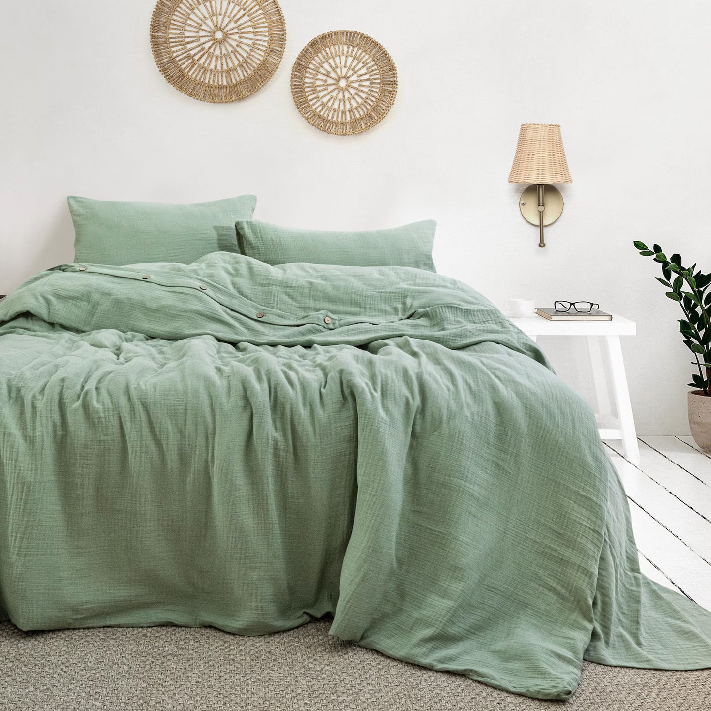 Duvetbezug Set aus 100% türkischer Bio-Baumwolle – Musselin, inkl. 2 Kissenbezüge