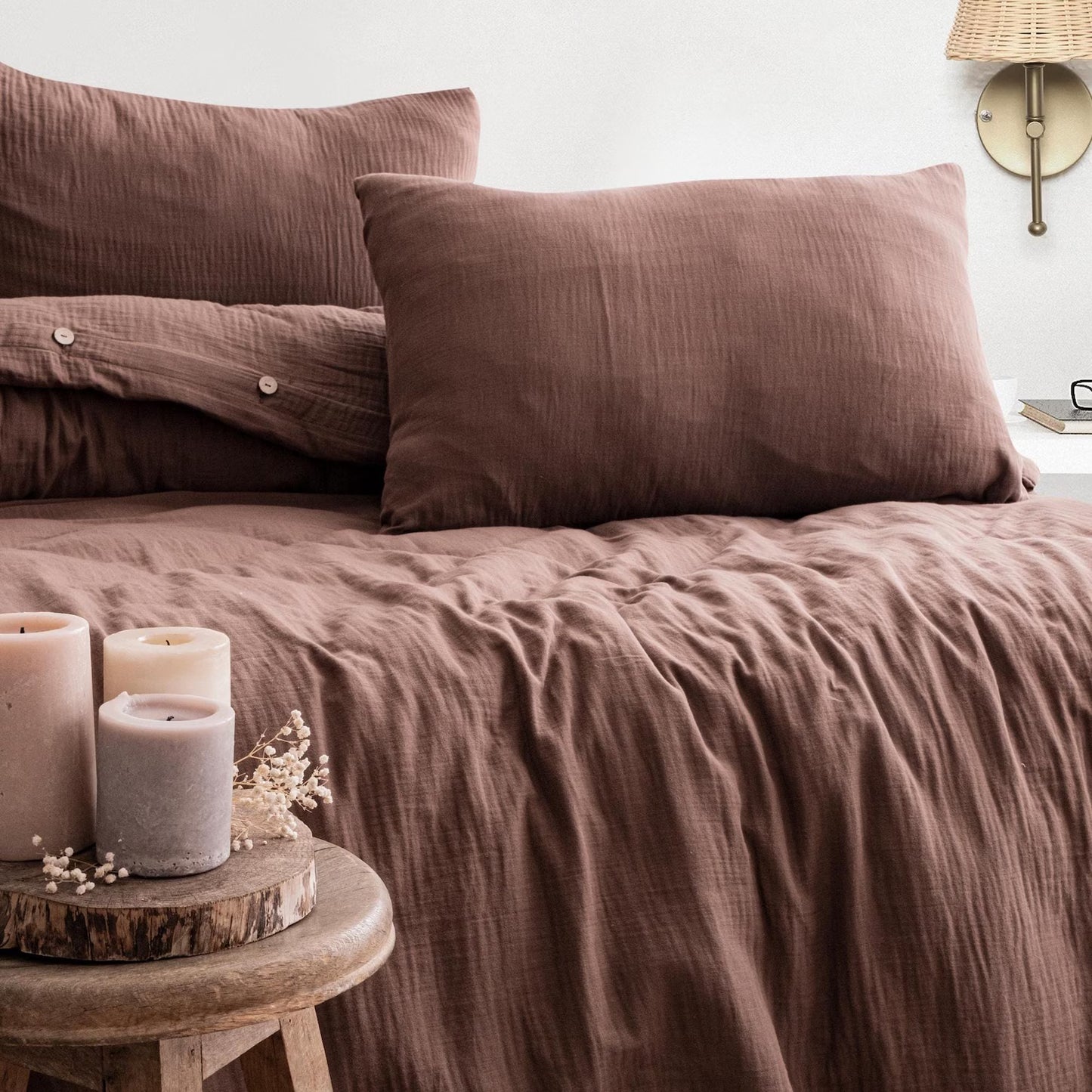 Duvetbezug Set aus 100% türkischer Bio-Baumwolle – Musselin, inkl. 2 Kissenbezüge