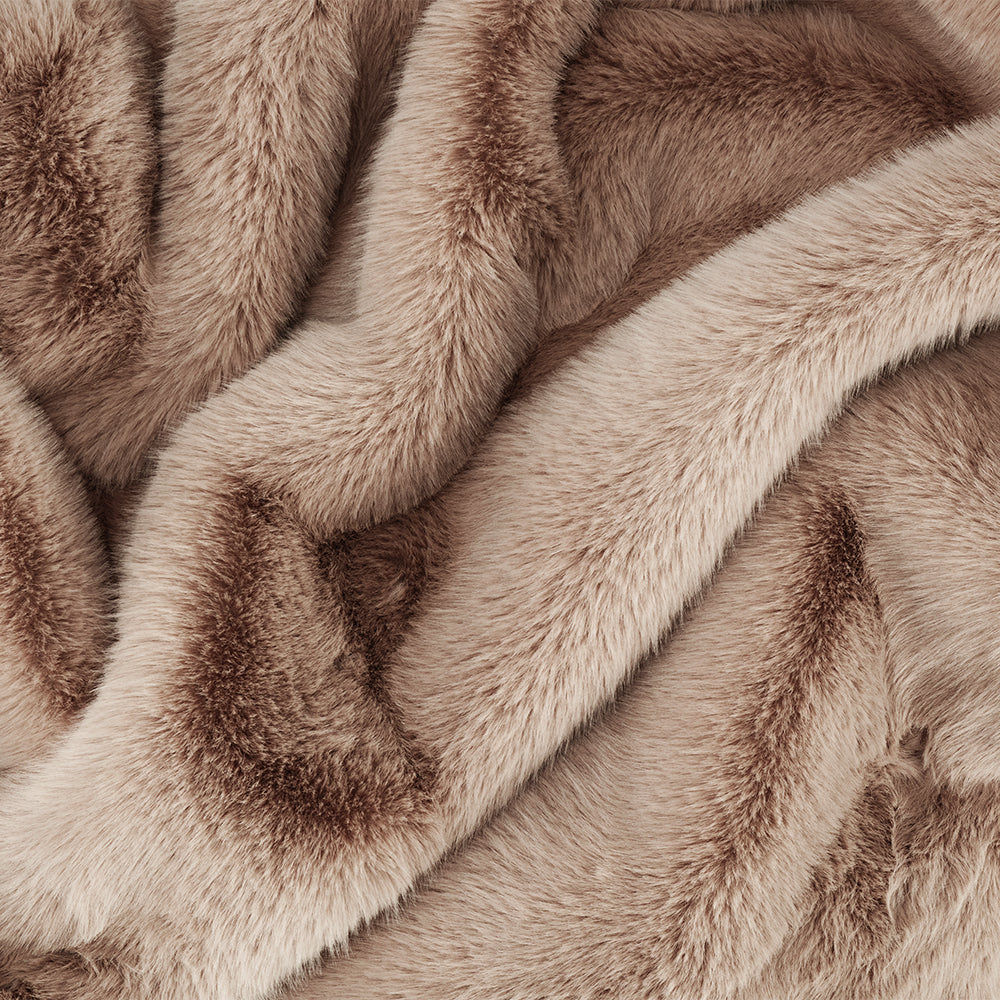 Braune Kuscheldecke aus Kunstfell – Lignum