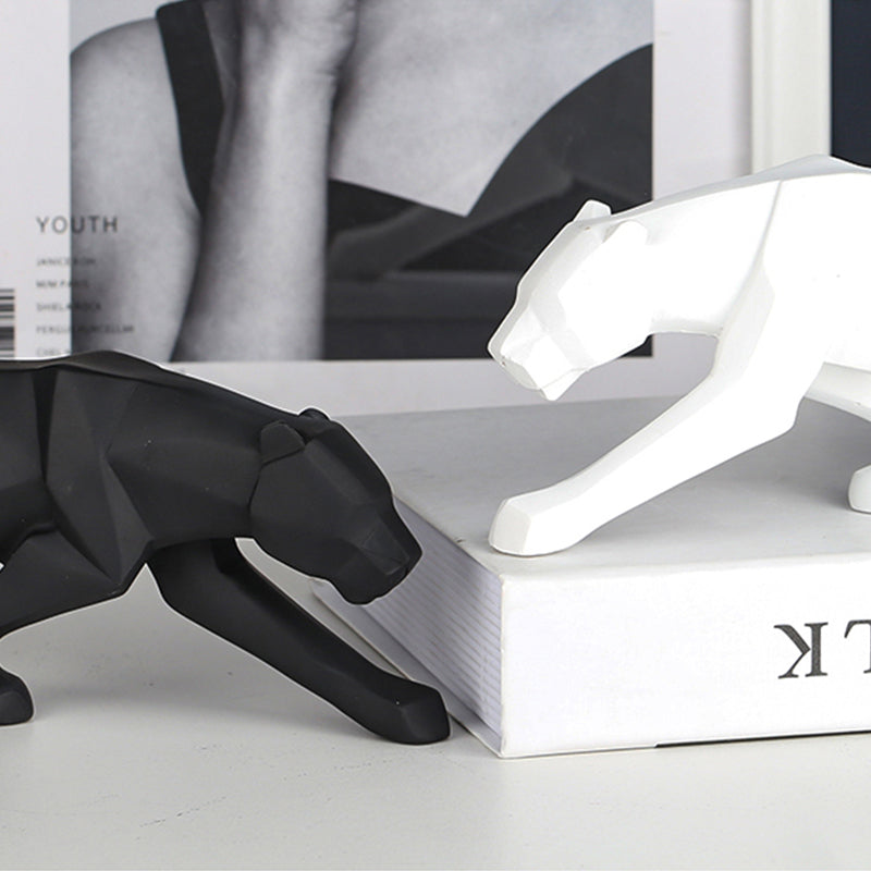 Geometric Panther Sculpture