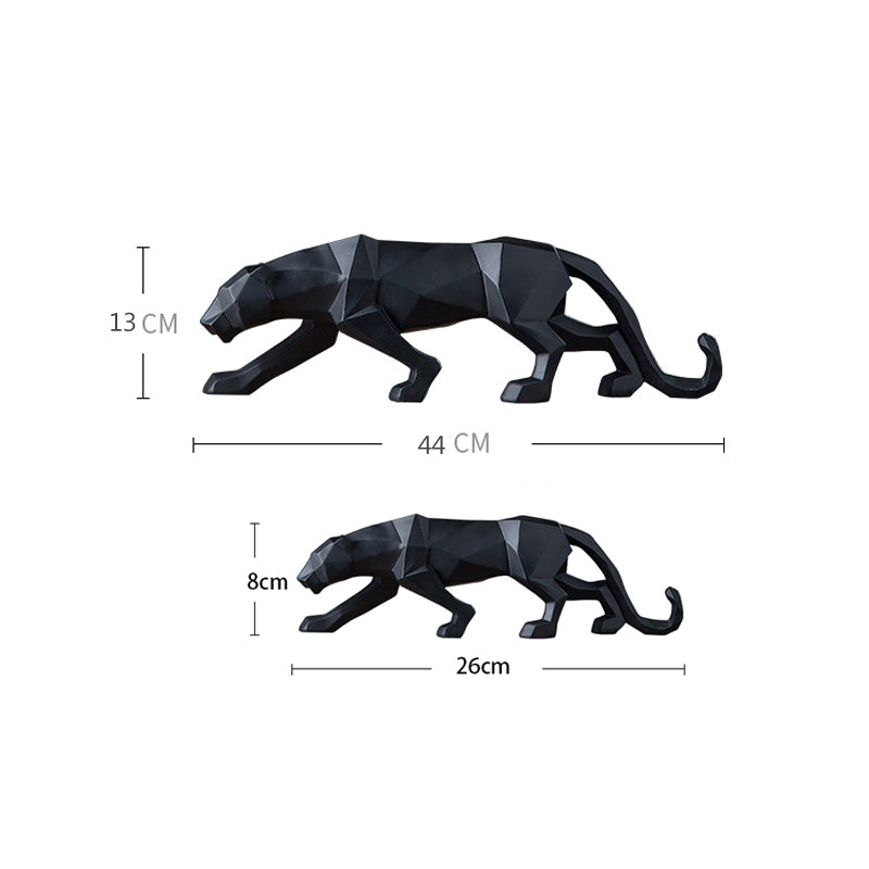 Geometric Panther Sculpture