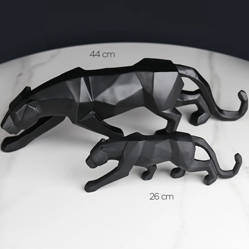 Geometric Panther Sculpture