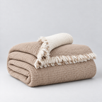 Musselin-Decke aus Bio-Baumwolle – 8-lagig – Beige