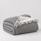 Musselin-Decke aus Bio-Baumwolle – 8-lagig – Grau