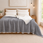 Musselin-Decke aus Bio-Baumwolle – 8-lagig – Grau