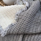 Musselin-Decke aus Bio-Baumwolle – 8-lagig – Grau